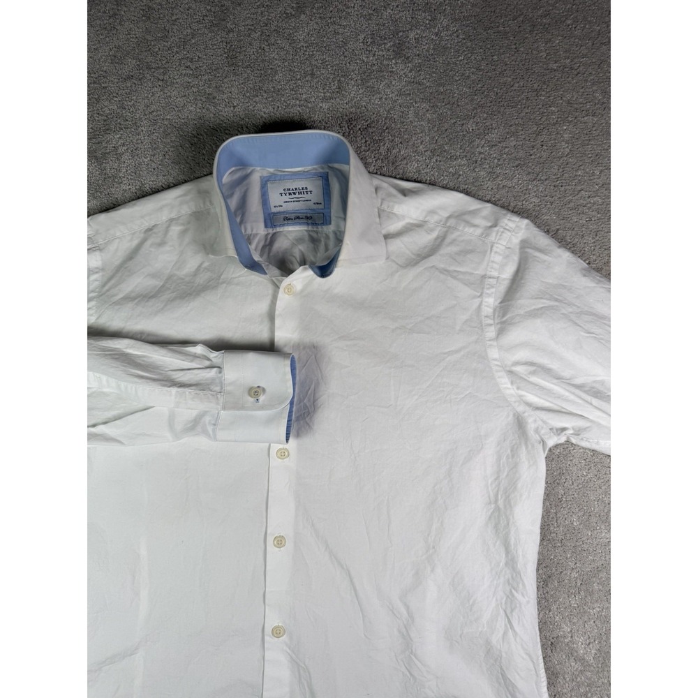 Charles Tyrwhitt Jermyn Street Extra Slim Fit Dress Shirt Mens 16.5-34 White